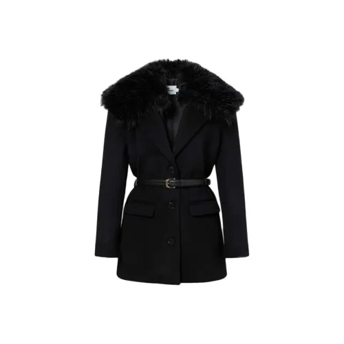 Self Portrait Coat Women's Classic Black