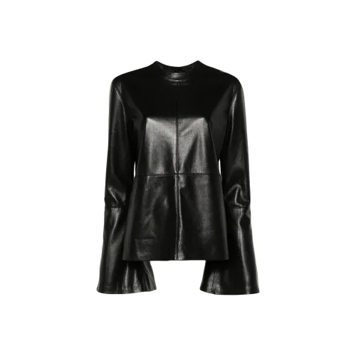 NANUSHKA SS24 Кожаная куртка женская черная