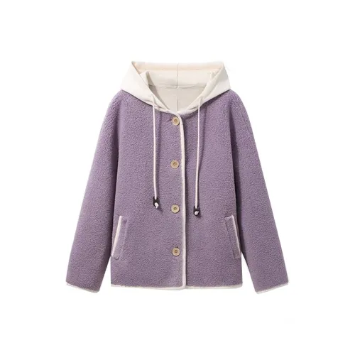 KKX Velvet Feel Coat Women's Purple