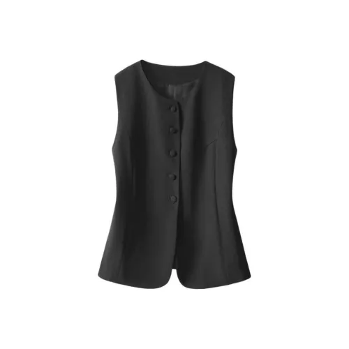 TERRE BLEUE Черные Женские Жилеты