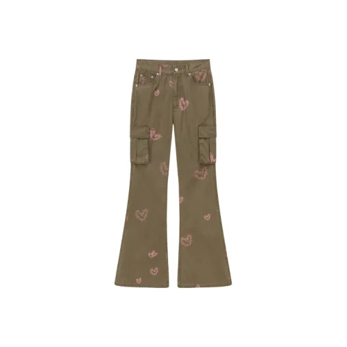 CHUU Армейский зеленый Женские Повседневные брюки