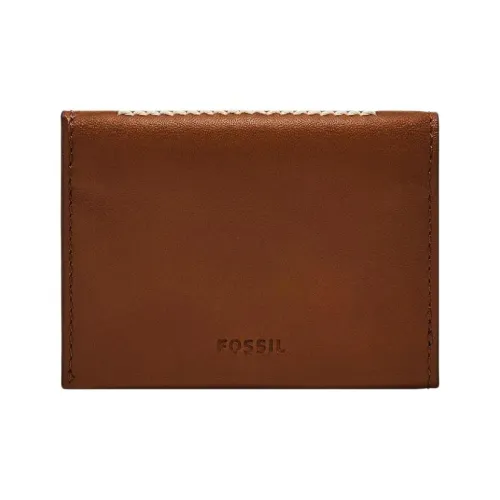 FOSSIL Кожа Держатель для карт Мужской Коричневый