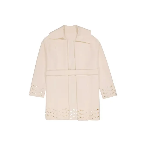 Alaia Сливочный Женское Пальто