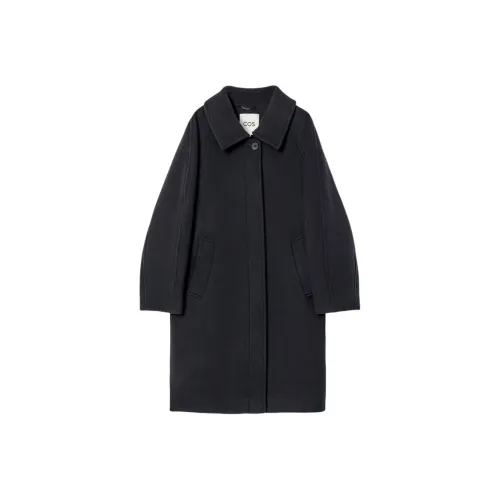 COS Темно-синий Женское Пальто