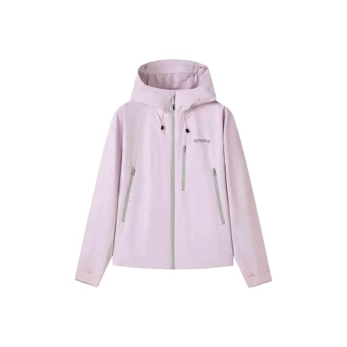 OUTDOOR PRODUCTS Водонепроницаемый и Ветрозащитный Ветровка Женские Мягкий матовый Фиолетовый
