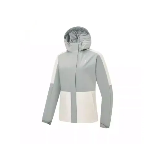 XTEP Variety Тренировки Коллекция Тренчкот Женские Циановый Туманно-серый Горно-лунный белый