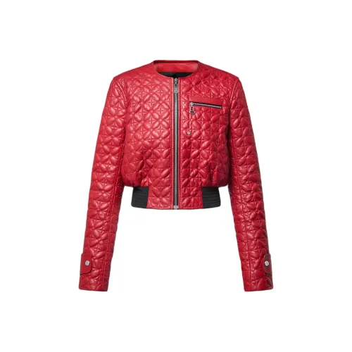 LOUIS VUITTON Кожа Куртка Женская Deep Гранат