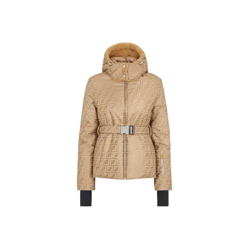 FENDI Бежевые Женские Объемные Куртки (Пуфы)