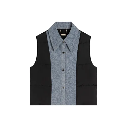 NINA RAISE Жилет Женские Черный деним