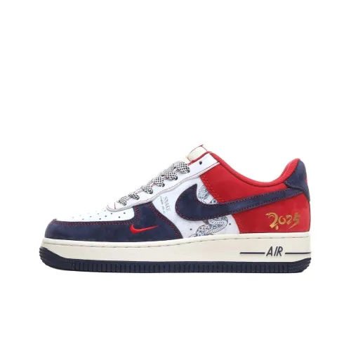 Nike Air Force 1 Slip Resistant Abrasion Resistant Низкие Кроссовки для скейтбординга Женские Белые Синие Красные