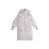 Белая хлопковый пуховик