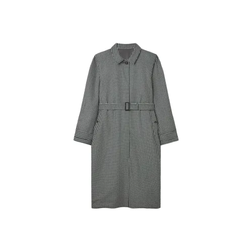 Stella McCartney SS25 Тренчкот Женский Черный Белый