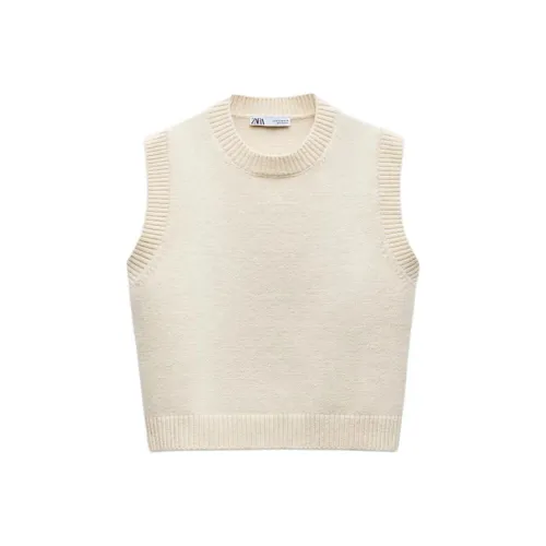 ZARA Белые Женские Жилеты