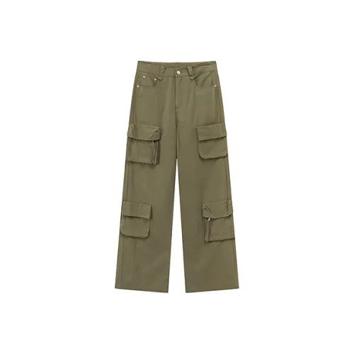 CHUU Армейский зеленый Женские Повседневные брюки
