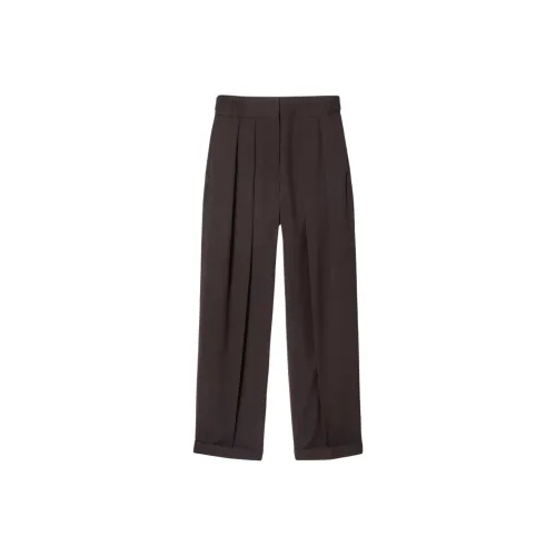 COS Повседневные брюки Женские Темно-коричневый