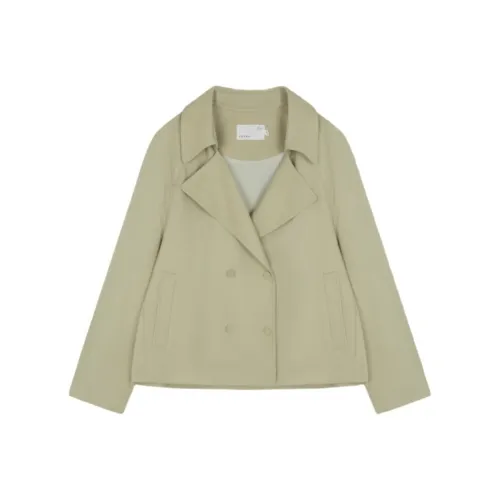 IHIMI Тренчкот Женский Трава Зеленый