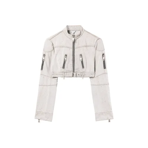 Miss Sixty Cropped Jacket Women's Light Gray Мисс Сиксти Укороченная Куртка Женская Светло-Серый