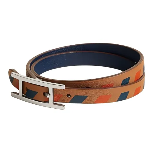 HERMES Телячья кожа Браслеты Женские Коричневый Синий