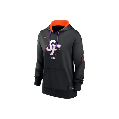 nike x MLB ThermaDri Форма San Francisco Giants Аутентичная Коллекция Городской Connect Толстовка Женская Черная
