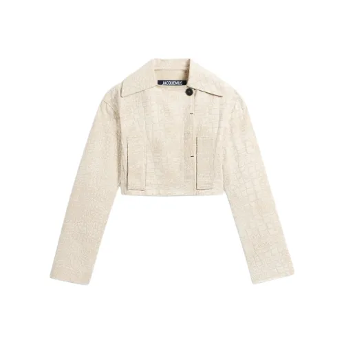 Jacquemus SS25 Cropped Denim Jacket Denim Jacket Women's Beige Beige