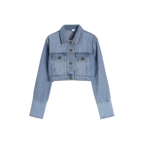 TUSHIFEI Denim Jacket Women's Blue TUSHIFEI Деним Куртка Женская Синяя