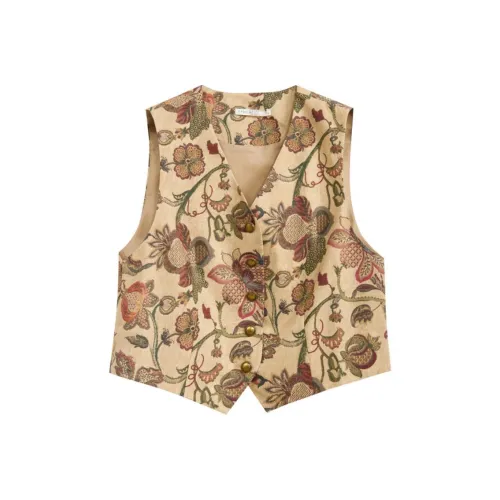 ZIHAN Жилет Женские Vintage Jacquard