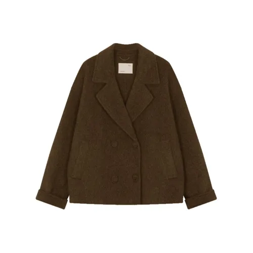 IHIMI Пальто Женское Верблюжий Кофейный