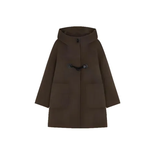 XWI Пальто Женское Масляное Каштаново-коричневое