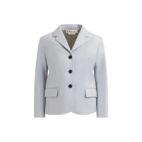 MARNI Кожа Куртка Женская Светло-Серый