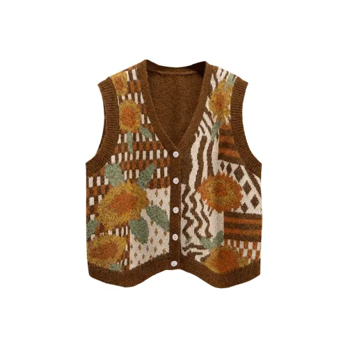 Cypress House Жилет Женские Кофе