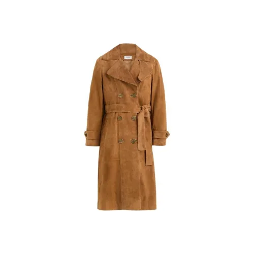 COACH Restored замша тренчкот женский коричневый
