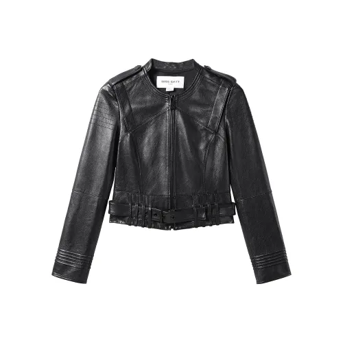 Miss Sixty Кожа Куртка Женская Черная