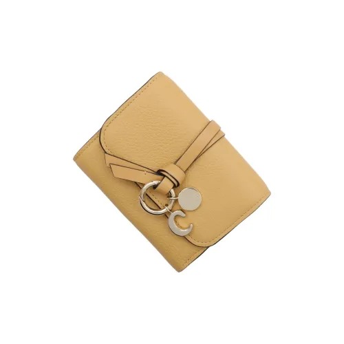 Chloe Alphabet Кожа Кошелек Женские Спокойный Коричневый