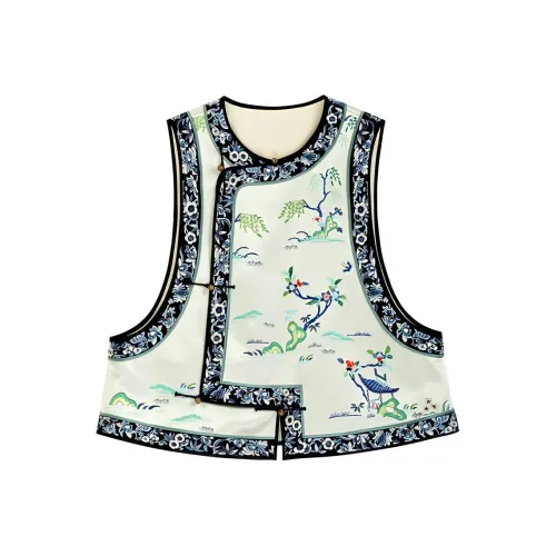 YICHENGFENGXU Жилет Женские Зеленый