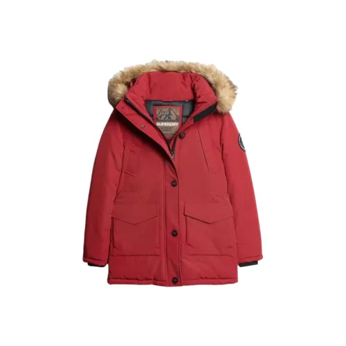 SUPERDRY PARKA Пальто Женское Красное