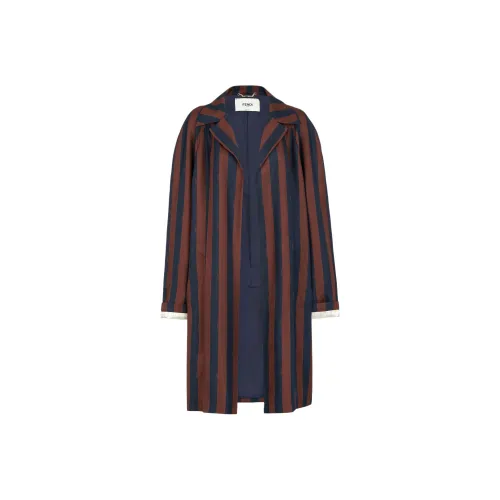 FENDI SS24 Тренчкот Женский Коричневый