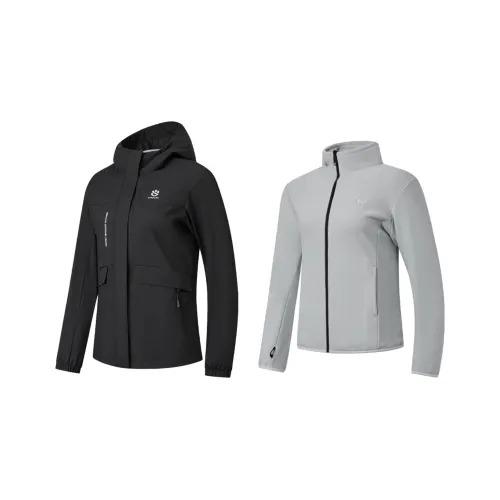 QIAODAN Mountain God Series Черные Женские Ветровки