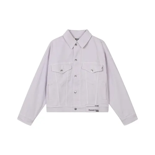MSGM SS25 Denim Jacket Women's Purple