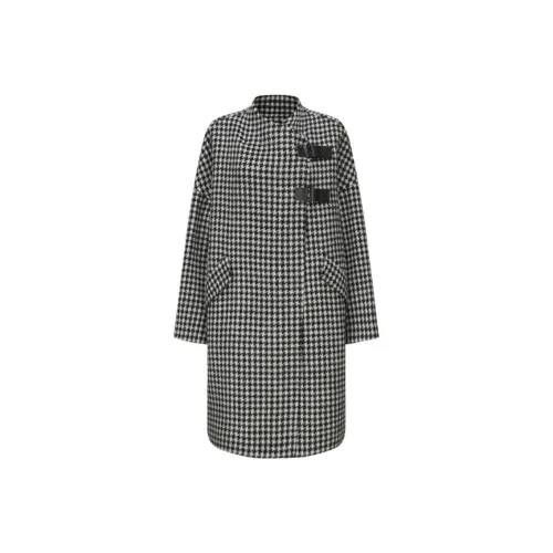 INITIAL BKC/Черно-белая панда Гусиная лапка Женское пальто