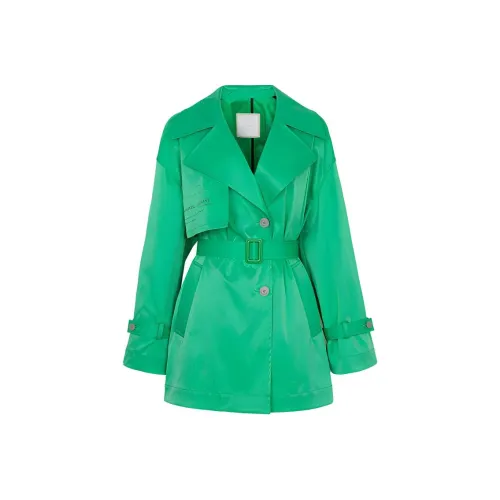 XG Зеленый Женский Тренч