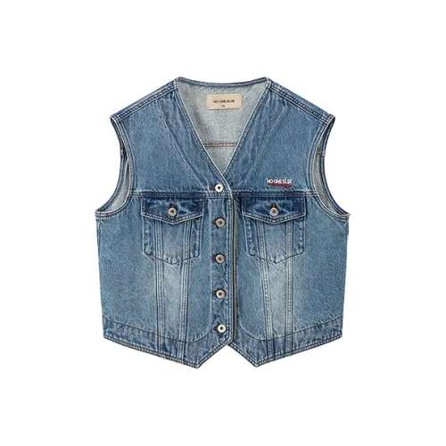 NO ONE ELSE Жилет Женский Средний Джинсовый Синий