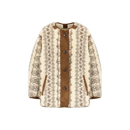 ISABEL MARANT ETOILE Бежевые Женские Бархатные Куртки