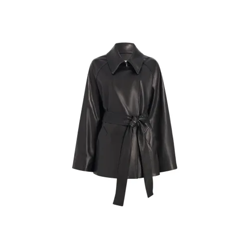 KHAITE PF24 The MICKY Пальто Кожа Куртка Женская Черный Черный