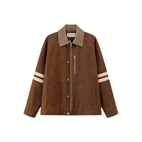 NO ONE ELSE Кожа Куртка Унисекс Кофе