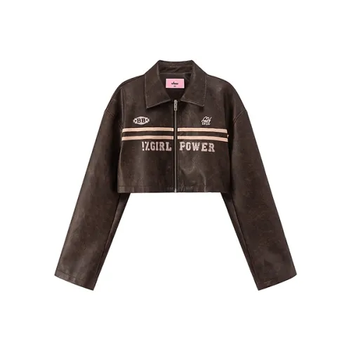 CHUU Cropped Coat Women's Red Brown CHUU Укороченное пальто женское красное коричневое