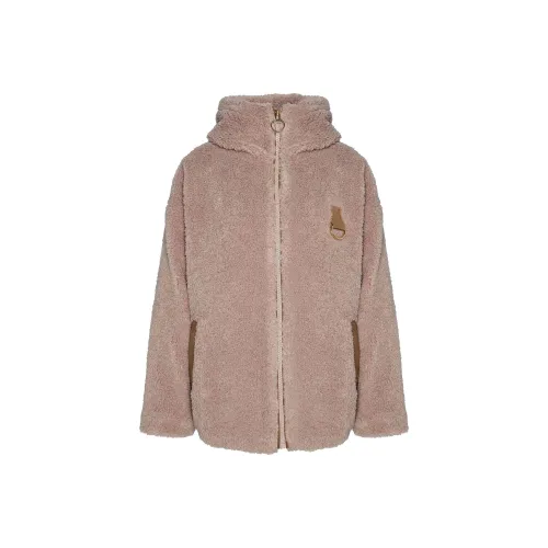 BARBOUR FW24 Amber Fleece Down Jacket Women's Beige