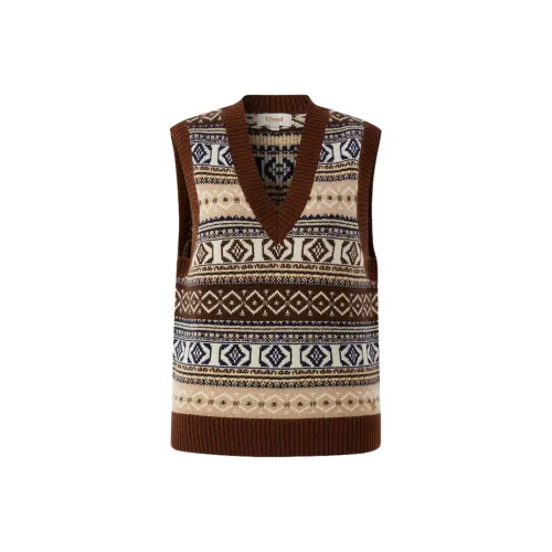 E.land Коричневый 85Brown Женские Жилеты