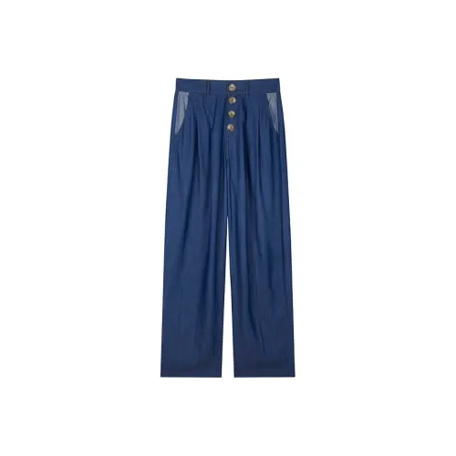 HOWL STUDIO Синие Женские Повседневные Брюки