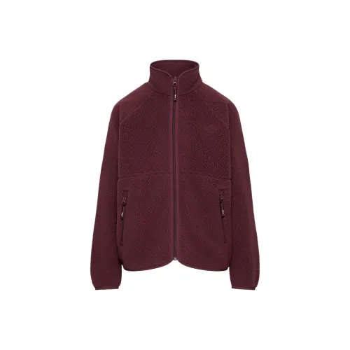 ARITZIA TNA Polartec® Термический Pro® Воротник-трикотаж Охват бедер ZIP UP Бархат Feel Пальто Женские Sumac Бургунди Acacia Бургунди