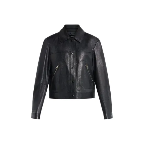 TOM FORD SS24 Кожа Куртка Женская Черная